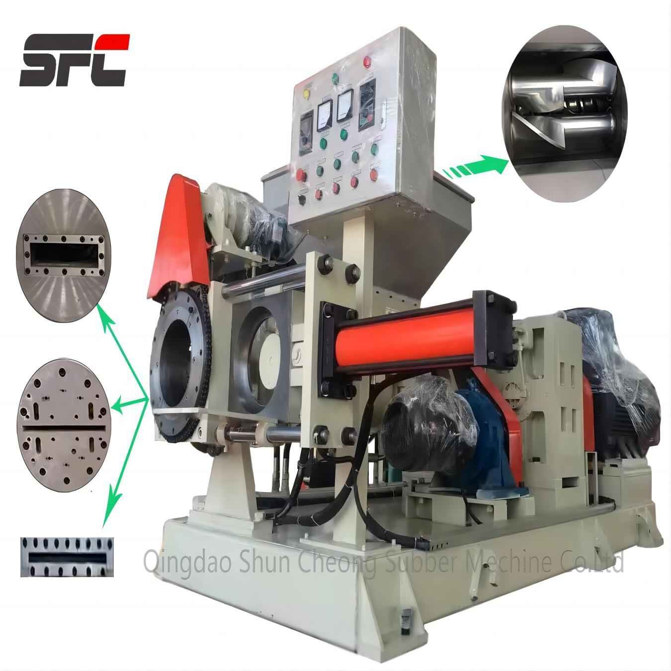 Cold Feed Rubber Extruder / Rubber Hose Making Machine / Rubber Extruder For Seal Strip