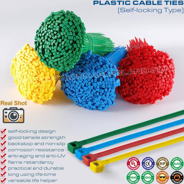 12 Inch Eco-Friendly Plastic Cable Ties, Self-locking Versatile Nylon Zip Ties