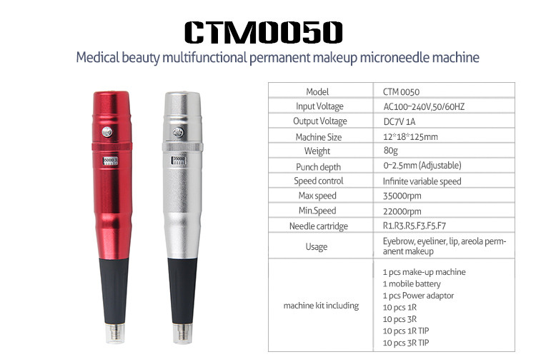 Micropigmentation Pen Permanent Makeup Machine Kit Digital Eyebrow Tattoo Machine