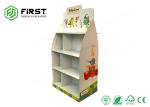 Supermarket Corrugated Point Of Purchase Displays Carton Paper Floor Stand