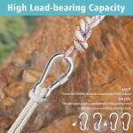 Polished Finish Stainless Steel Carabiner Spring Snap Hook with Eyelet and Screw