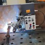 Semi-Automatic Tank Corner Welding Machine with Portable 4 Wheels Saw Welding