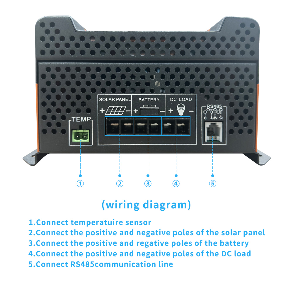 IP21 MPPT Solar Controller 30A 40A 50A 60A 12V 24V 36V 48V 60V 72V 84V 96V