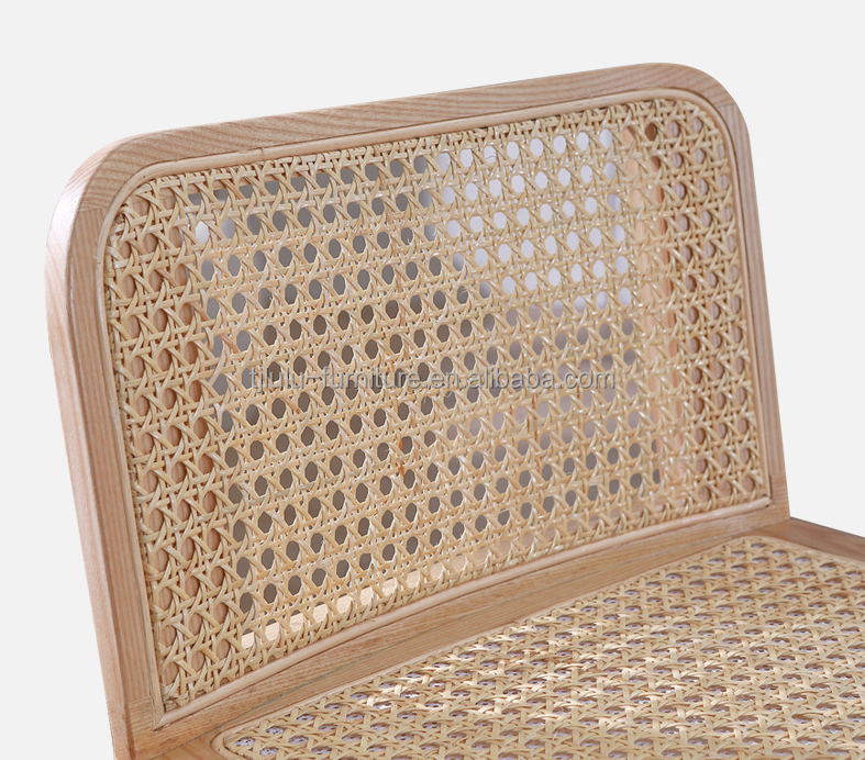 W46*D46*H93cm Bar Furniture Nordic Rattan Chair High Legs Chair Bar Stool Wood Chair for Bar