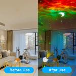 Multiscene 5V Moon Galaxy Projector , Bedroom Moonlight Star Light Projector