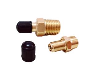 China 1/8&quot; NPT Tank Valve , Anti Corrosion Brass Schrader Valve With 1/4&quot; Male NPT factory