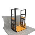 5000kg Hydraulic Small Cargo Lift Industrial Double Guide Rail Goods Lift