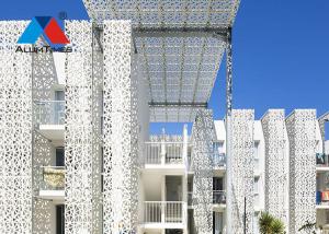 China Fireproof Powder Coated Aluminium Screens , CNC Cut Decorative Aluminum Wall Panels factory