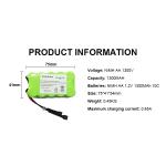 18v 1300mah Nickel Rechargeable Battery Nimh Rechargeable Aa Battery Pack
