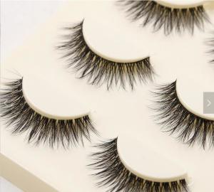 China Custom Packaging False Strip Eyelashes Artificial 3d Fiber Lashes 100% Handmade factory