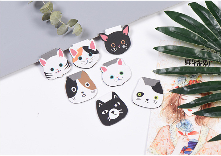 Assorted Cute Cat Dog Magnetic Bookmark Clips Page Clips For Book Reading