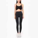 Cropped Strappy Bra 210gsm Yoga Activewear Sets High Waist Fitness Set