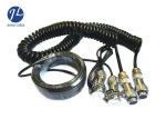 4 Meter Suzi Spiral Reversing Camera Extension Cable 4PIN Connectors , Black
