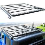 Black Aluminum Alloy Roof Rack for Jeep Wrangler JT 4x4 Offroad Car Luggage