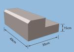 L - Type PP Plastic Curb Stone Mould Concrete Block Molds 49 * 30 * 15cm