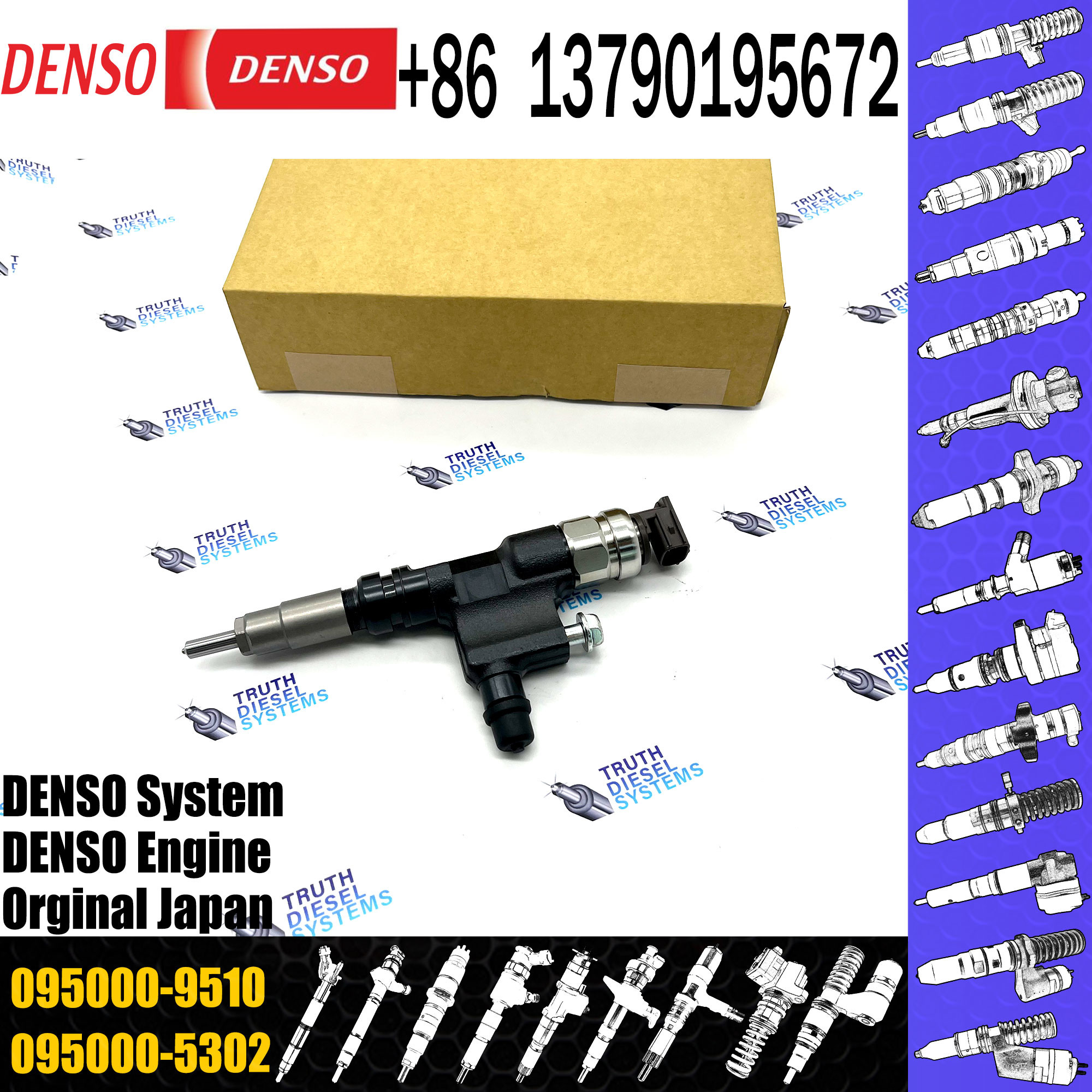 Common Rail Injector 095000-9510 23670-E0510 For Hino 300 N04C Toyota Dyna 095000-9510 Injector Diesel Fuel Injector 095