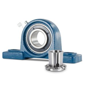 China Pillow Block Flange Bearing Stainless Steel Mounted Ball Bearings With Two Bolt Flange factory