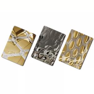 China Hammered Gold Stamped Stainless Steel Sheet Rustproof Scratch Resistant factory