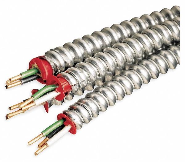 600V Type MC Metal Clad Cable UL1569 PVC Jacket and Durable Construction for