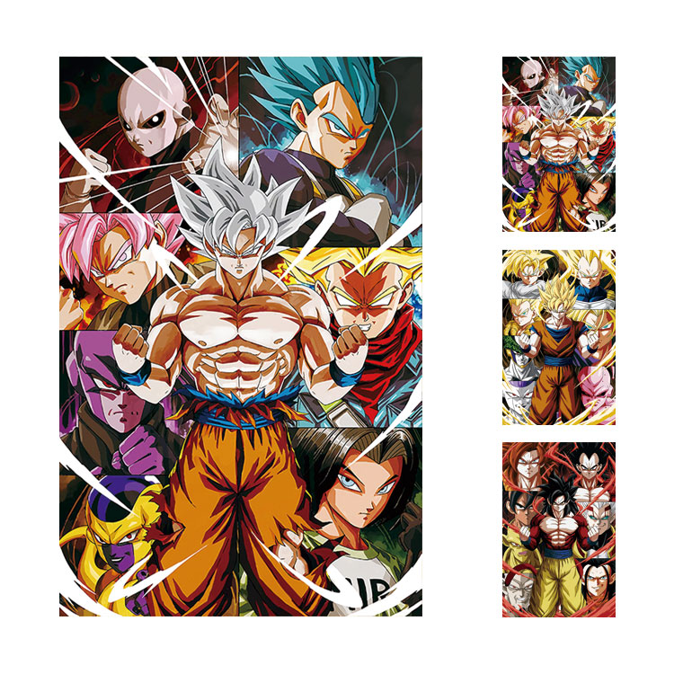 Triple Transition Flip Anime Poster 11''X17'' Dragon Ball Z Anime 3D Posters For Home Decoration