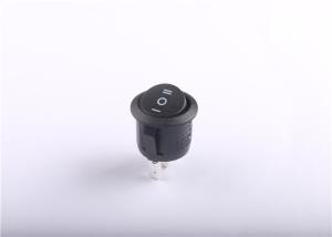 China KCD1-201-2P 2nd Gear Black Round On Off Switch , 6A 2 Prong Rocker Switch factory