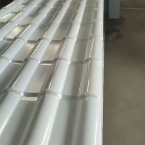 China 0.13mm-0.8mm Thickness Metal Corrugated Roofing Sheets With 3.85 Cm4/M Section Resistance Moment factory
