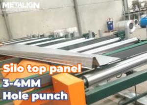 China Zinc Coated Steel Roll Forming Machine For Trapezoidal Grain Silo Panels factory