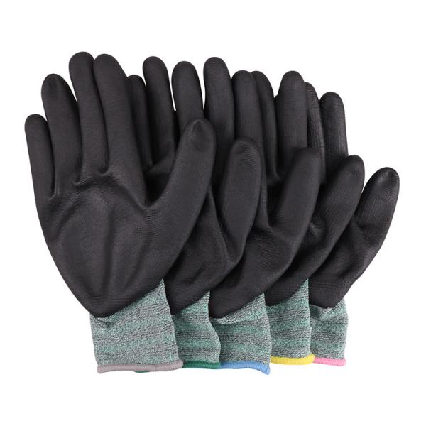 Waterproof nylon black and white ash knitting polyurethane industrial safety