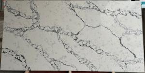 China NSF Granite Quartz Stone Benchtop Kitchen 8mm Thick Snow White Quartz Island Top Faux Stone Siding Panels factory