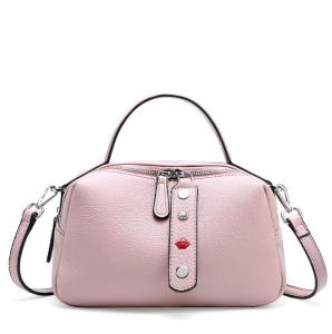 China Soft Leather Handbags for Lady Pillow Bags Cowhide Tote Bag with Long Strap factory