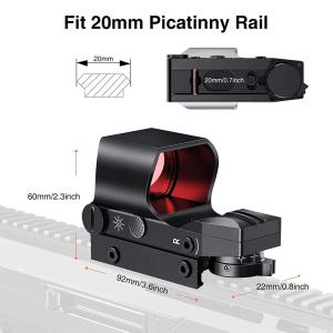China Tactical Laser 4 Reticle Red Dot Reflex Sight Scope 92x43x60mm factory