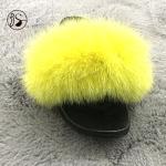 Popular Womens Slippers Footwear Outdoor Real Fox Fur Slides