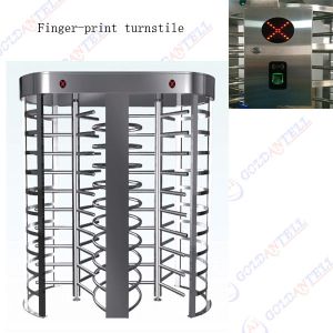 Mifare Card Automatic Full Height Turnstiles Prison / Bank / Construction IP62