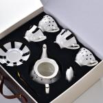 Porcelain Tea Set For Ramadan Gift Sustainable Tea Cup Teapot Saucers And Plates