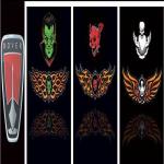 factory price light up el car sticker