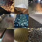 1000x2000mm Water Ripple Stainless Steel Sheet Four Feet Flat Shape