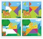 Tangram Magnetic Wooden Puzzels Educational Toys for Kid