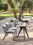 Nordic outdoor balcony table and chair three piece set, courtyard rattan chair,