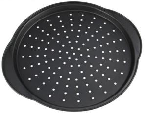 China Eco-Friendly 100% Food Grade 13 inch Non-stick Round Grill pan with Handle with holes factory