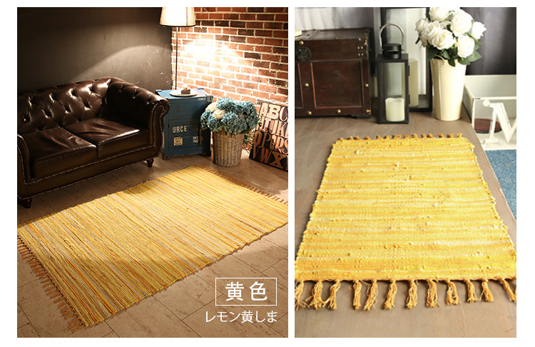 Y-Z Nordic Cotton Linen Christmas Modern Rectangle Hotel Home Decor Bedroom Floor Mat Living Room Carpets and Rugs