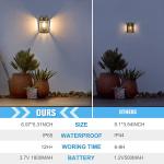 Antique Waterproof Solar Wall Lights Outdoor Garden Lamp For Landscape Courtyard
