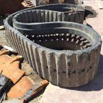 Rubber And Steel Dumper Rubber Tracks 650×125×80 For Excavator Hitachi CG70