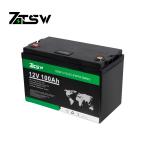 12v Inverter li-ion 100ah 1280Wh Lifepo4 Solar Car Lithium Battery Black
