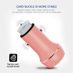 12V 3.1A Aluminium Alloy dual port usb cell phone smart car charger with rohs