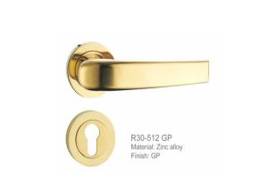 China Chrome Plated Zinc Alloy Door Handle , Door Pull Handles Profile Cylinder 85mm Length factory