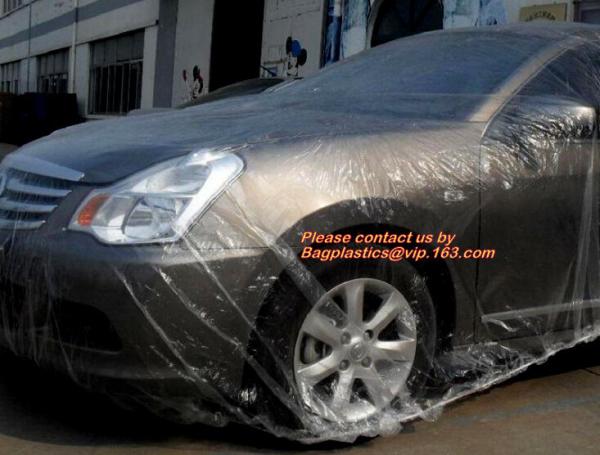 PE car cover, plastic car cover, HDPE plastic overspray protective car cover,
