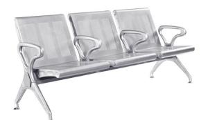China 3 seats Aluminum China Gang Chair factory