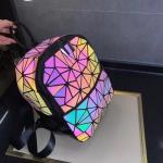 Geometric Rhombic Luminous Color-Changing Material Student Schoolbag Korean