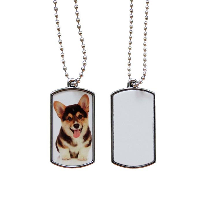 Personalized Double Sided Metal Sublimation Dog Tags For Sublimation Photos Printing