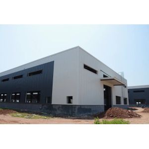 Prefabricated H Section Steel Frame Structural Warehouse with Overhead Crane